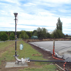 Landfill Gas Flare in use at pig manure lagoon