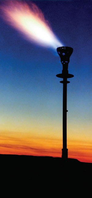 Night Time Gas Vent Flare